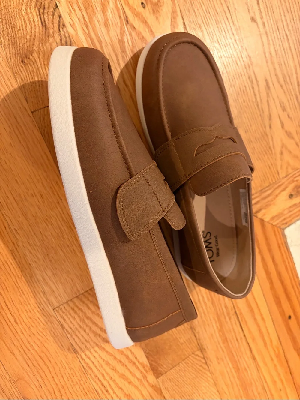 TOMS Kids Brown Slip-On Penny Loafers